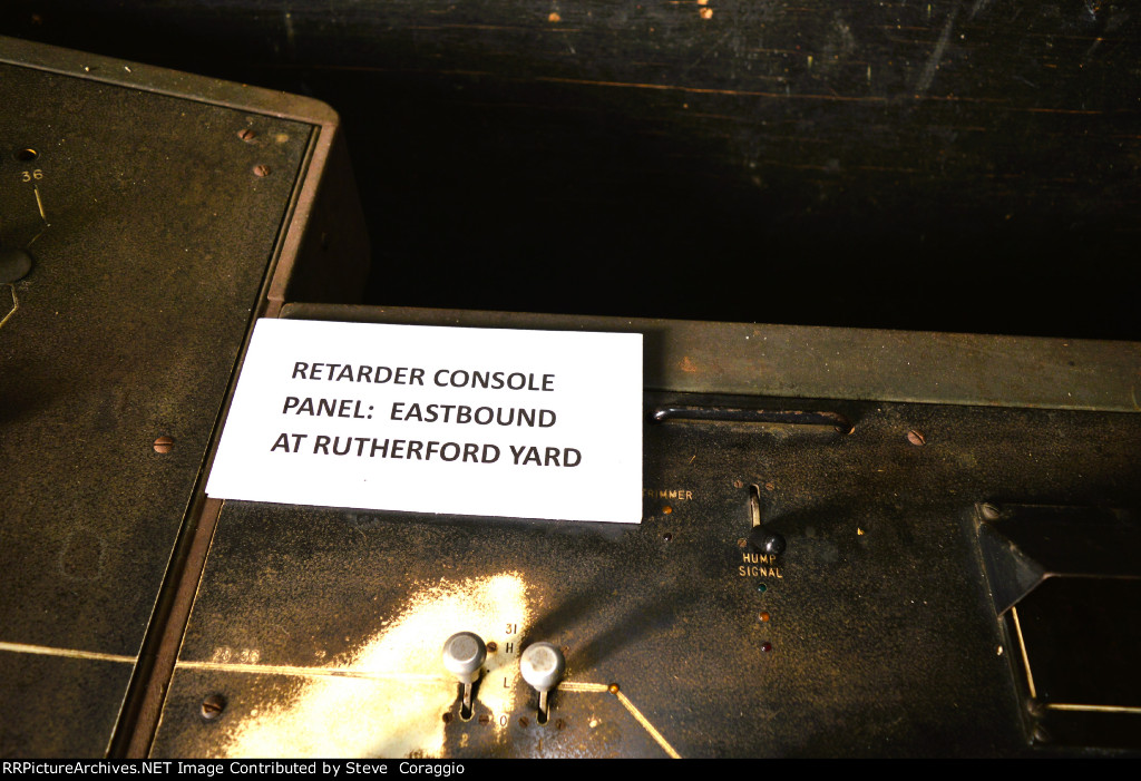 Sign for Retarder Console  Panel: Eastbound Rutherford Yard